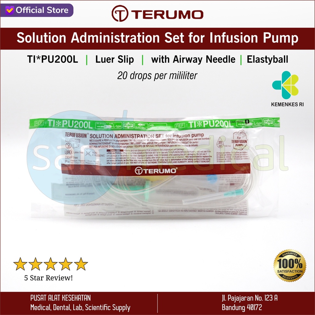 [00120160182] Terumo Terufusion Sol Adm Set for Infuse Pump (Luer Slip) TI*PU200L