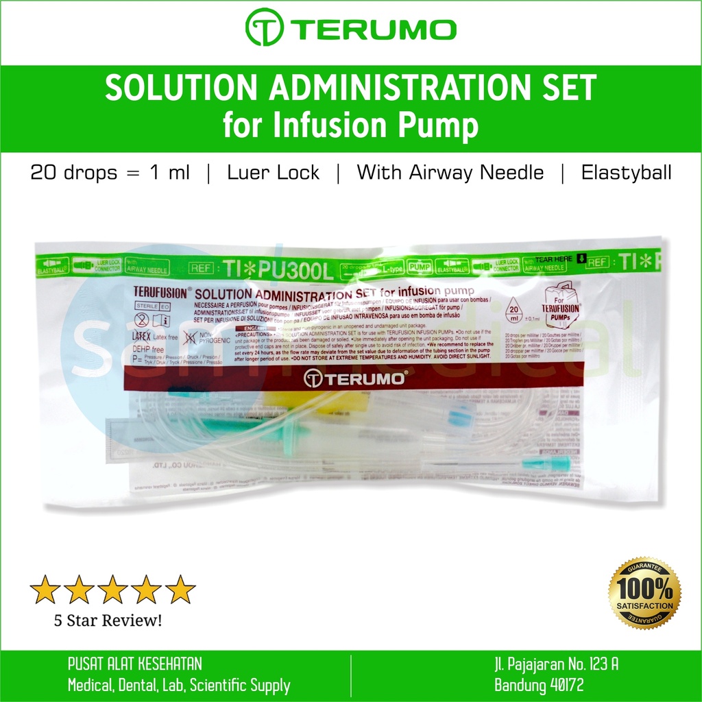 Terumo Terufusion Sol Adm Set for Infuse Pump (Luer Lock) TSPA TI*PU300L