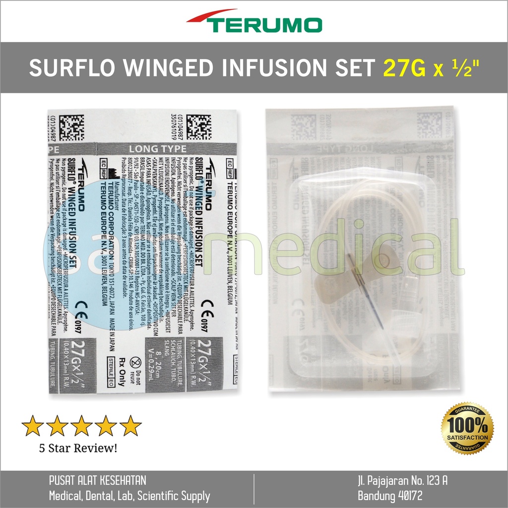 Terumo Surflo Wing Needle 27G x 1/2"