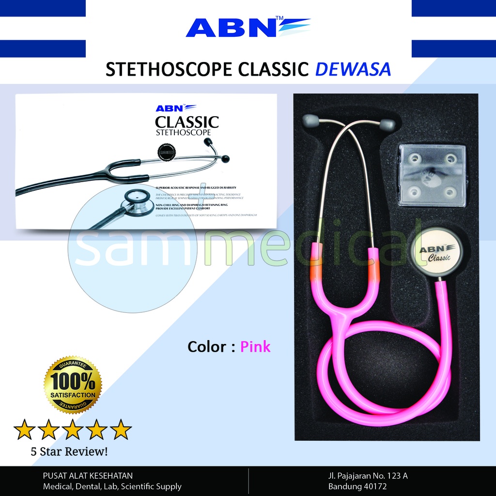 ABN Classic Steth Dewasa - Pink SS-021-PK (E-cat)