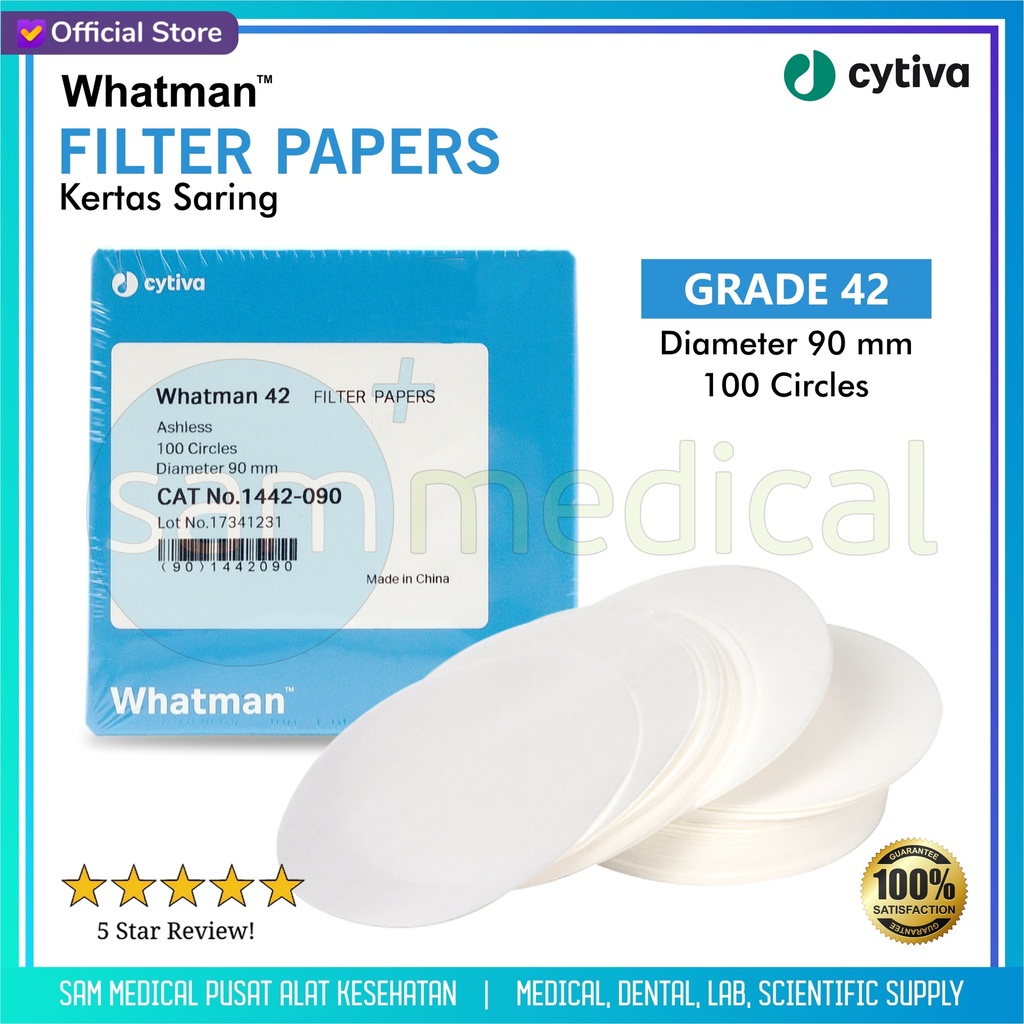 Whatman Filter Paper - grade 42 D.90mm @100 (1442-090)