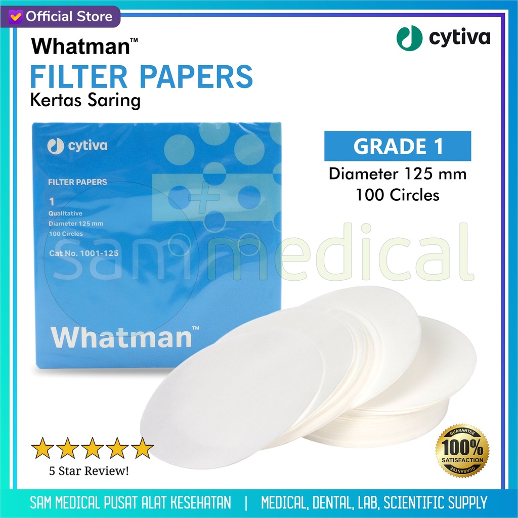 [00320160006] Whatman FIlter Paper - grade 1 D.125mm @100 (1001-125)