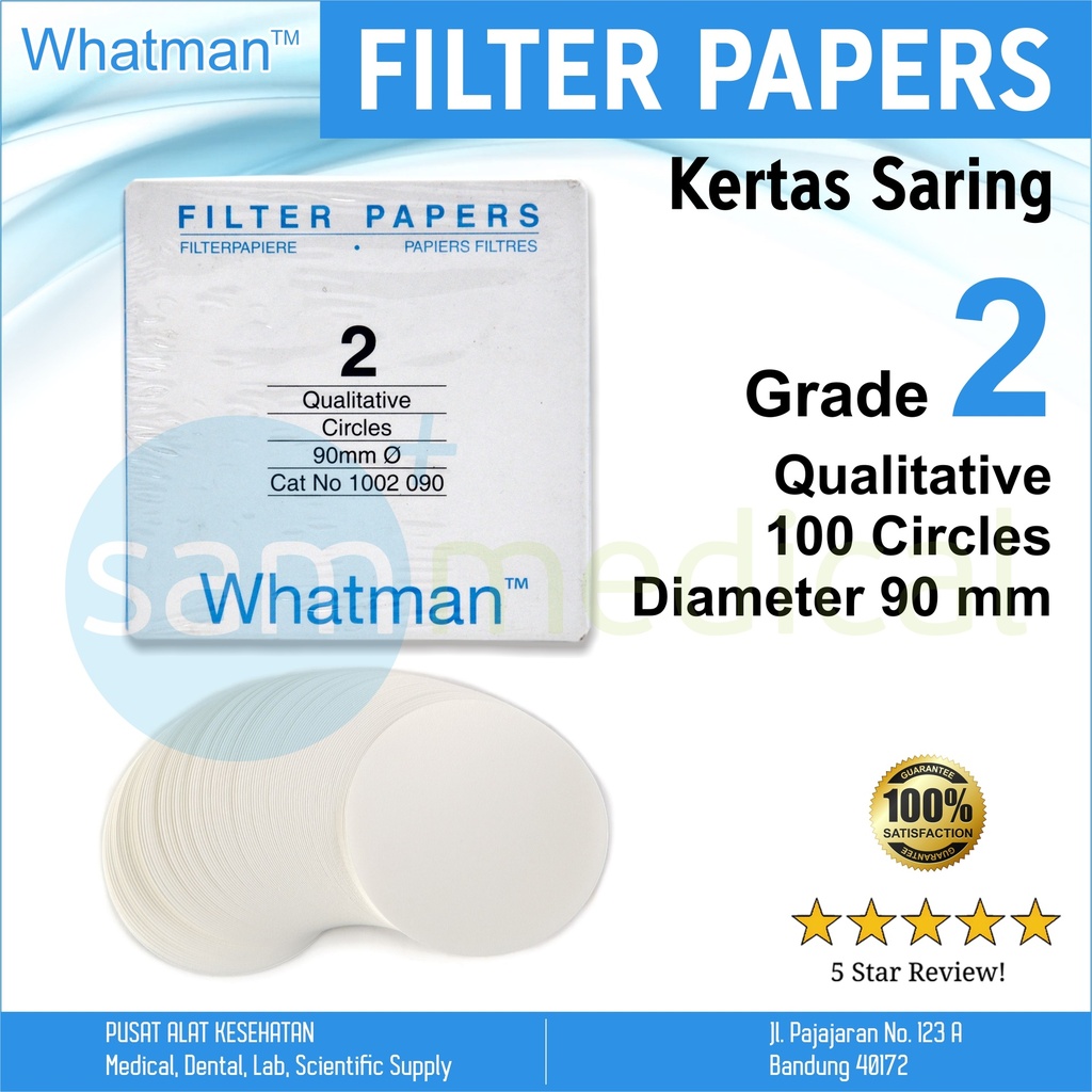 [00320160009] Whatman FIlter Paper - grade 2 D.90mm @100 (1002-090)