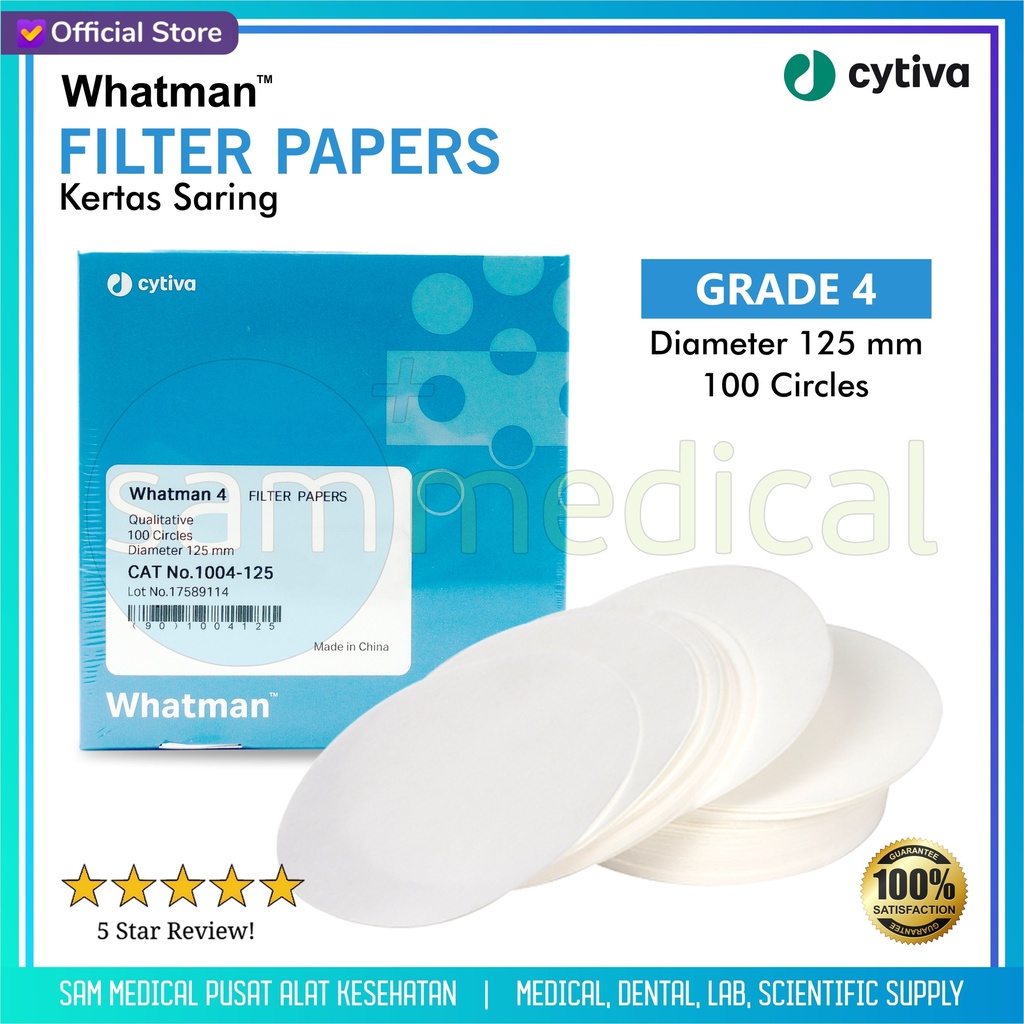 [00320160011] Whatman Filter Paper - grade 4 D.125mm @100 (1004-125)