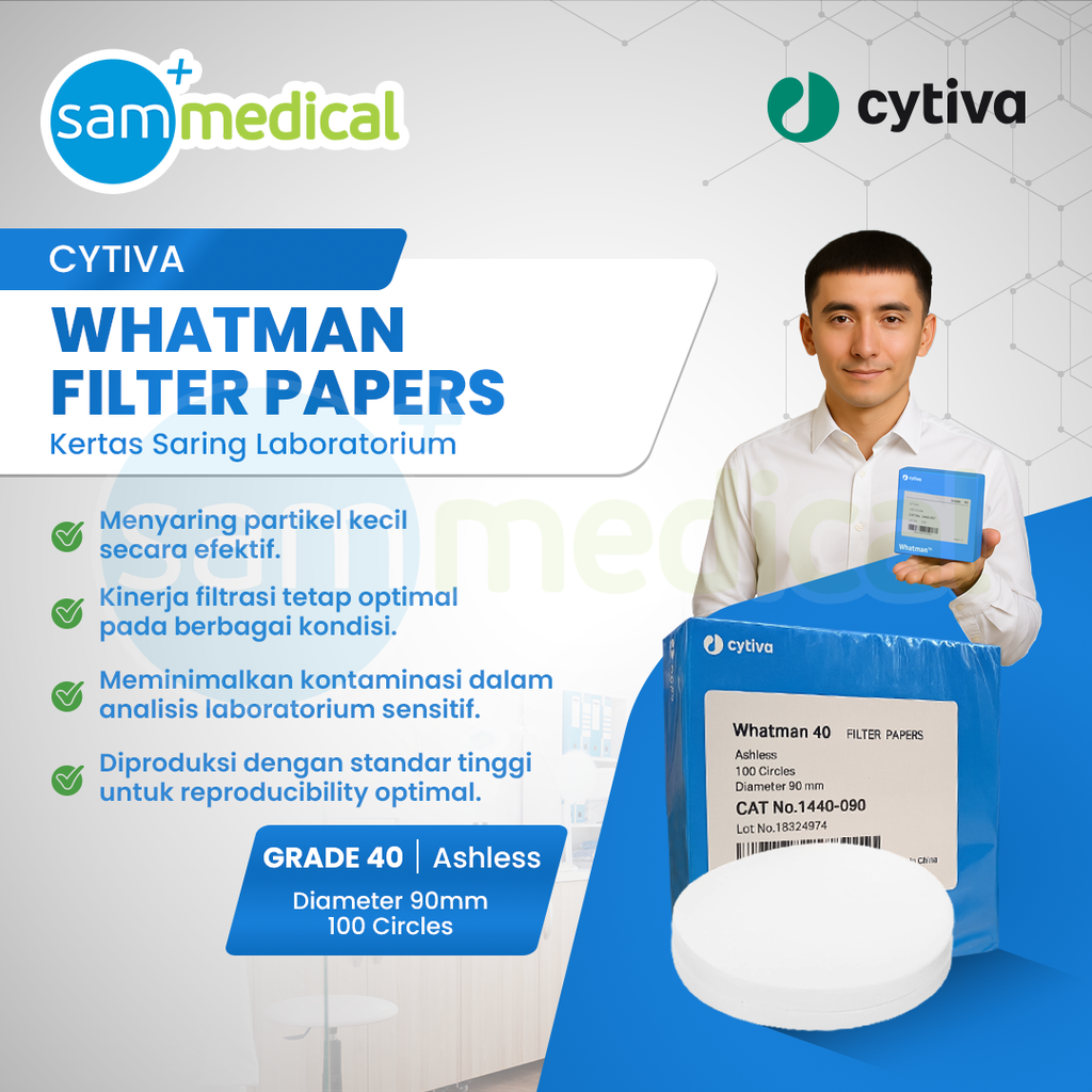 Whatman Filter Paper - grade 40 D.90mm @100 (1440-090)