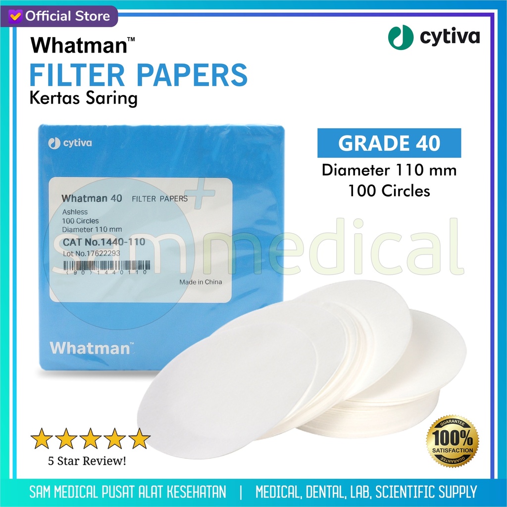 [00320160014] Whatman Filter Paper - grade 40 D.110mm @100 (1440-110)