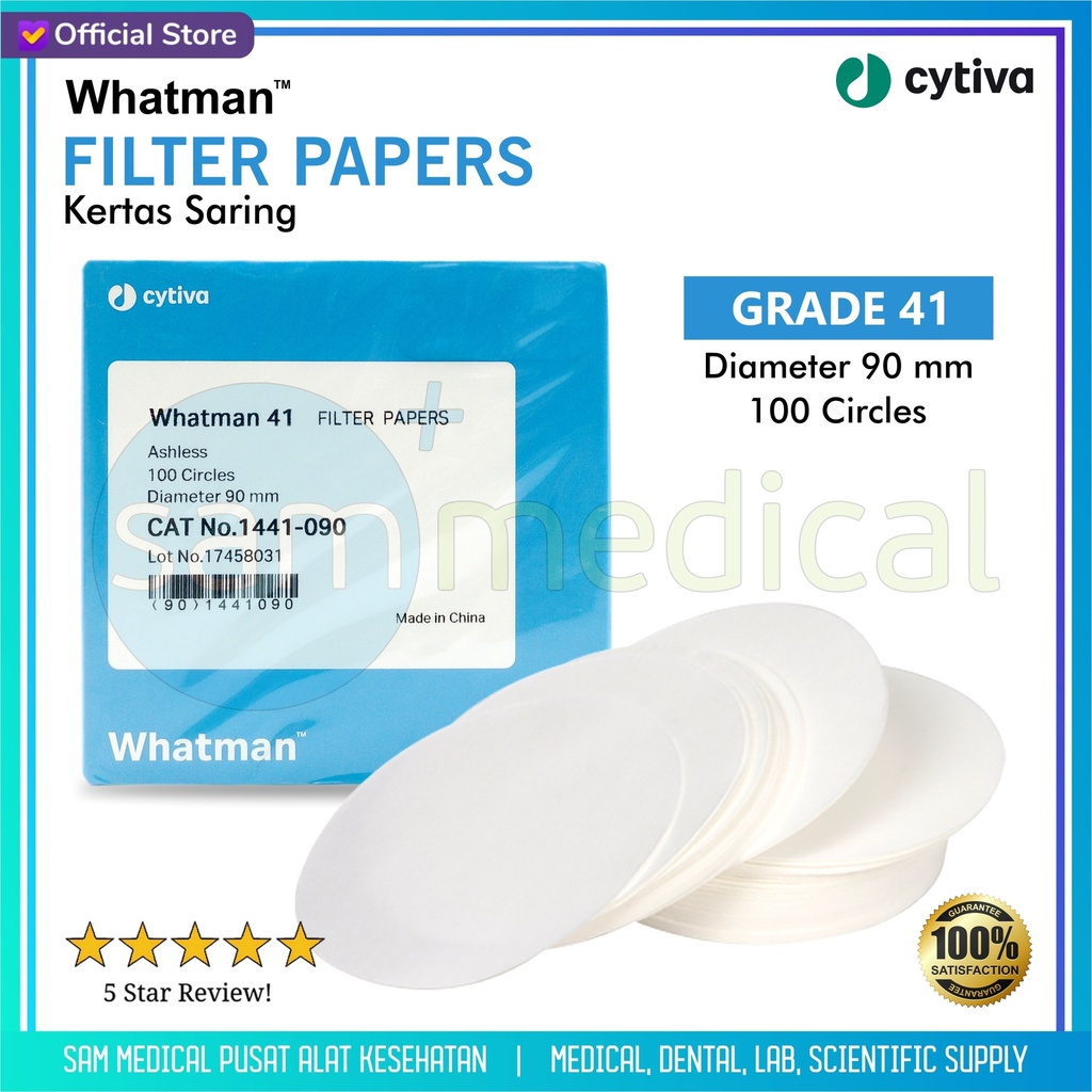 Whatman Filter Paper - grade 41 D.90mm @100 (1441-090)