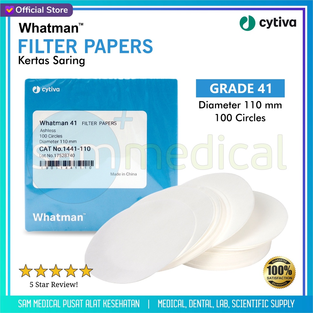 Whatman Filter Paper - grade 41 D.110mm @100 (1441-110)