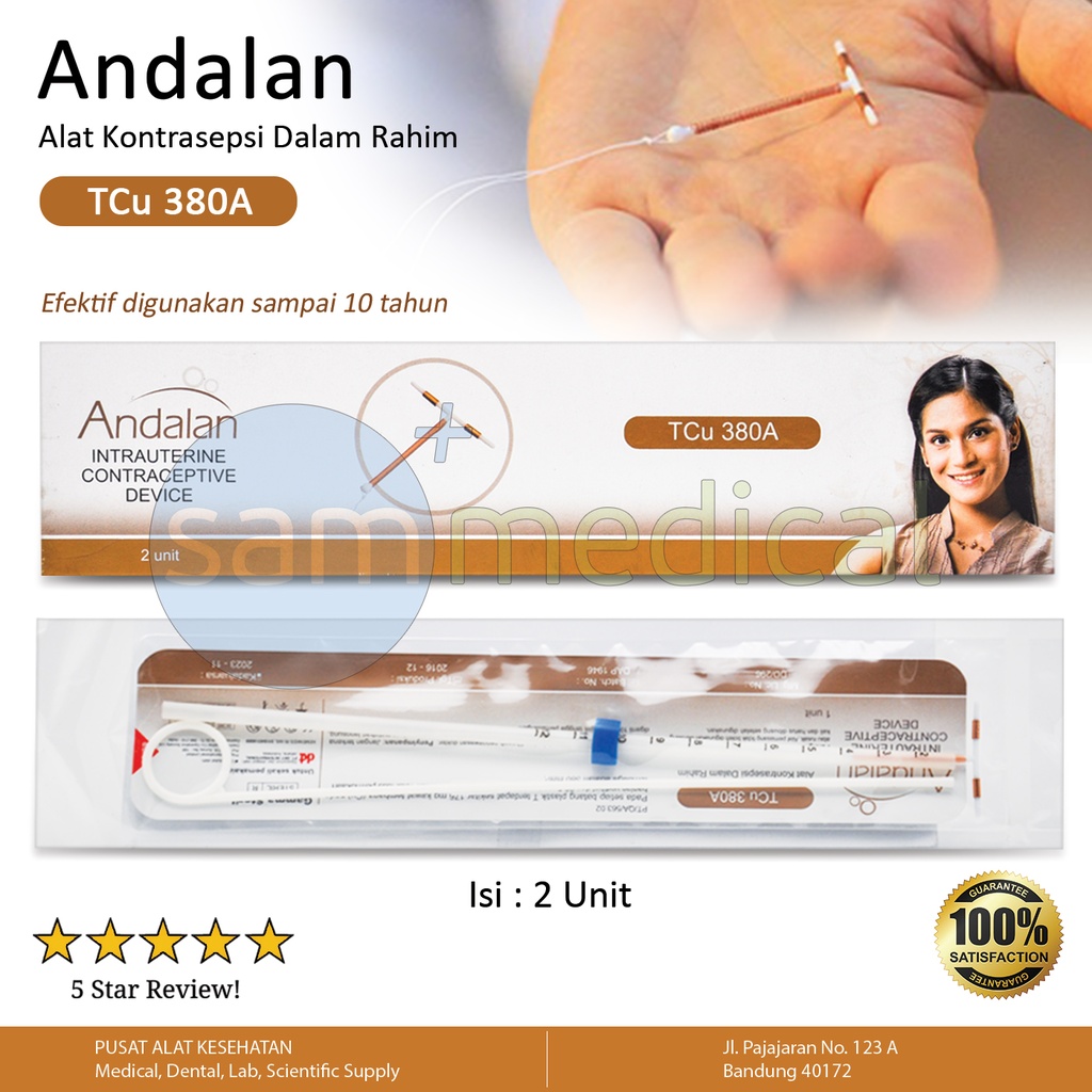 Andalan iud Copper T TCU @2pcs