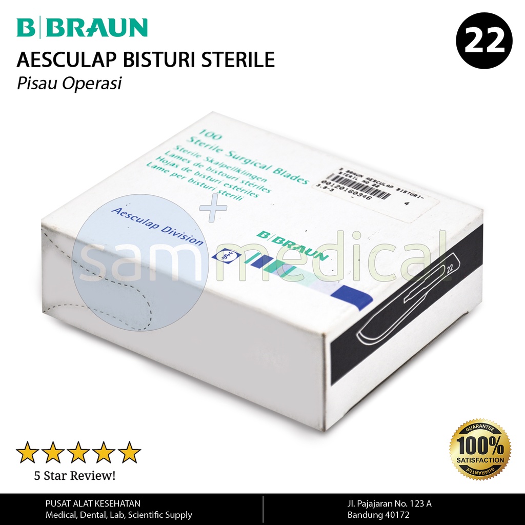 [00120160346] B Braun Aesculap Bisturi Steril No 22