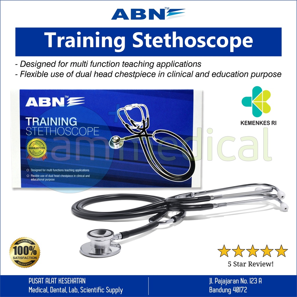 [00120160358] ABN Training Stethoscope Dewasa - Black LS-151-BK