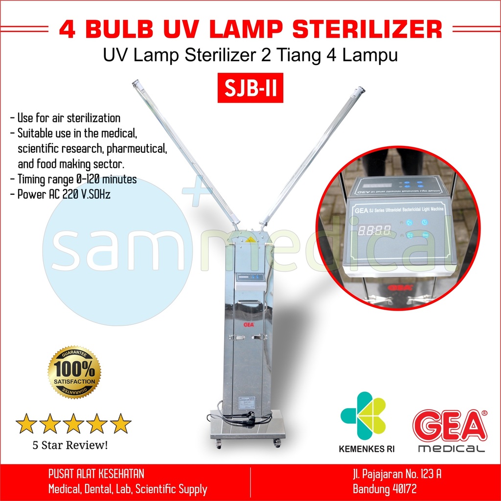 [00120160362] GEA UV Lamp Sterilizer  2 Tiang 4 Lampu SJ-B-II