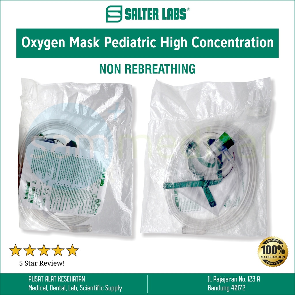 [00120160536] Salter Masker Oksigen Pediatric High Concentration (NON REBREATHING)