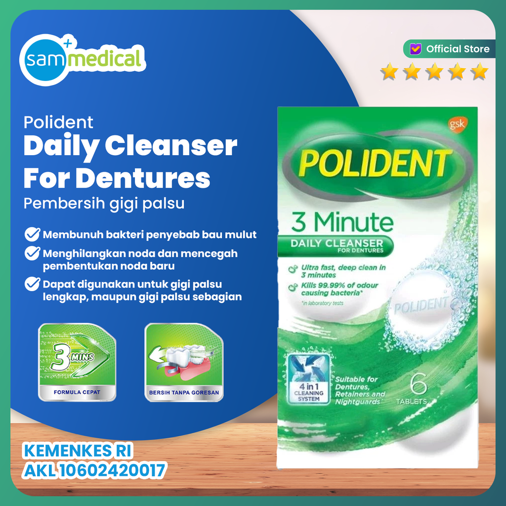[00220160187] Polident 3 Minute Daily Cleanser @6's
