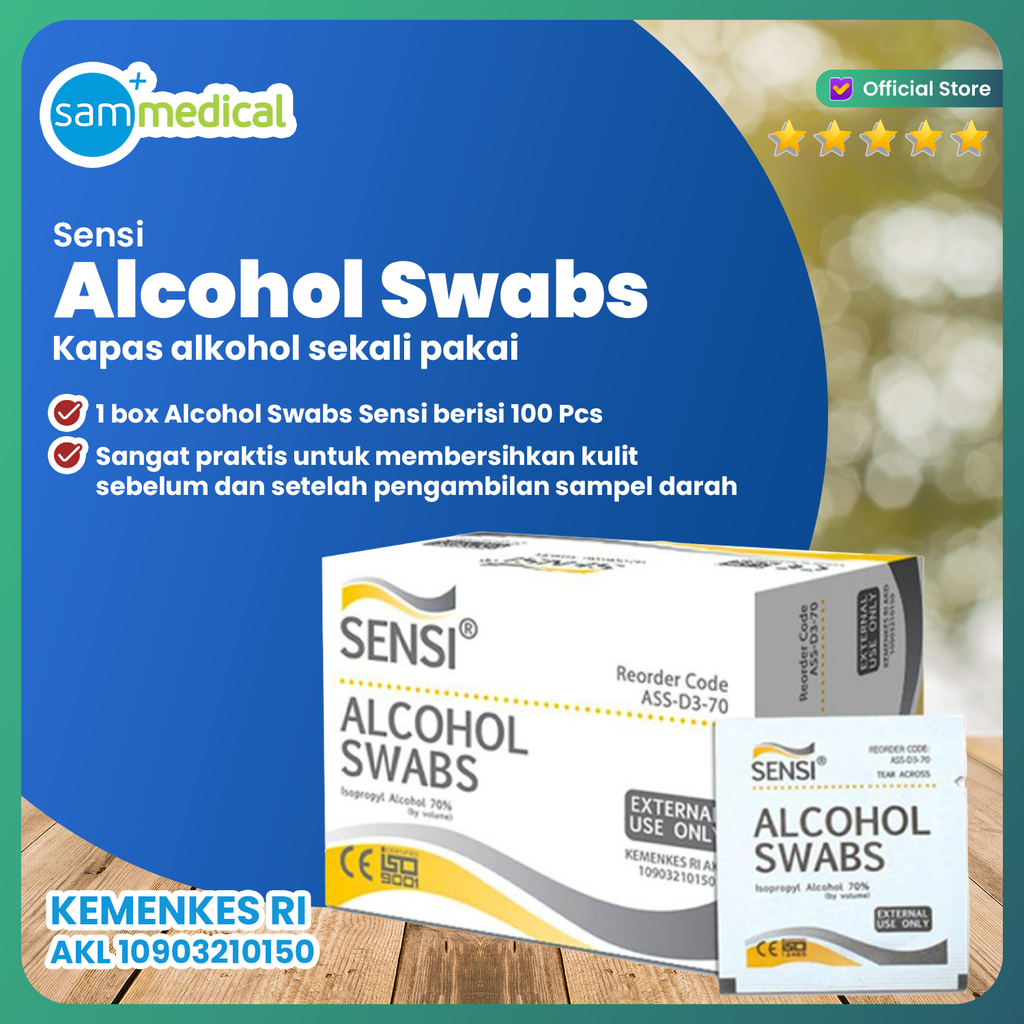[00120160566] Sensi Alkohol Swab @100 swab