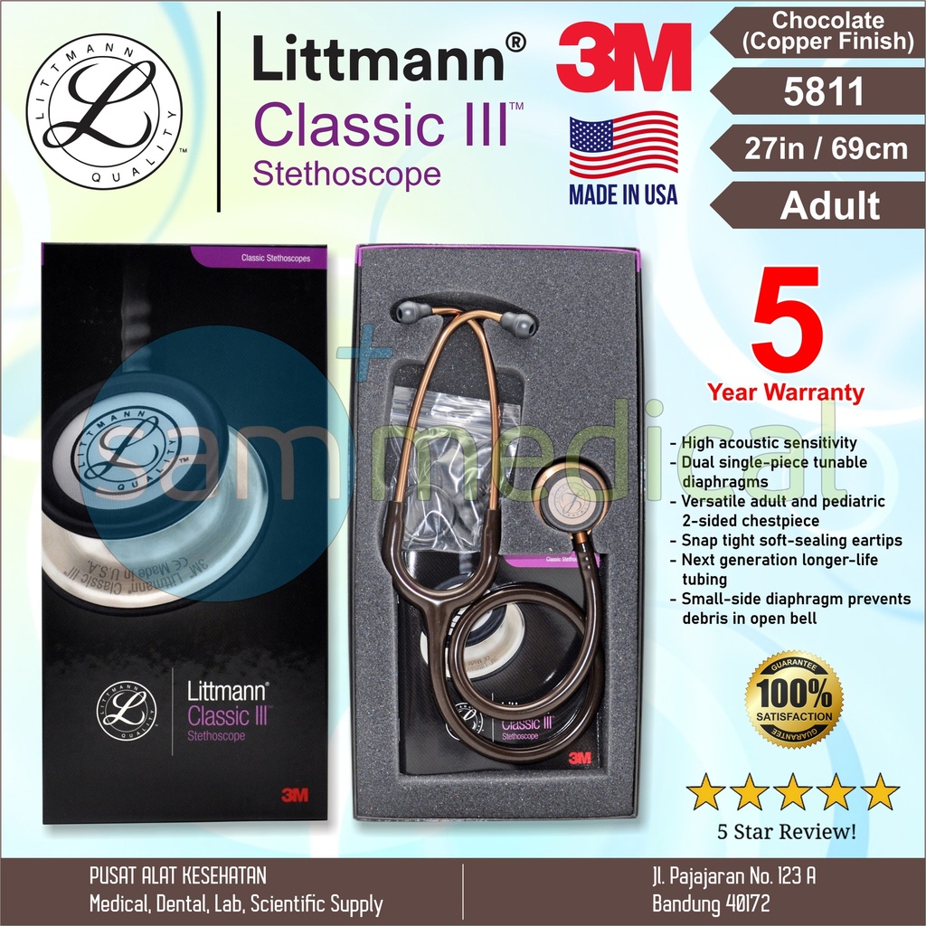[00120160741] Littmann Classic III Steth SPECIAL Chocolate - Copper Edition