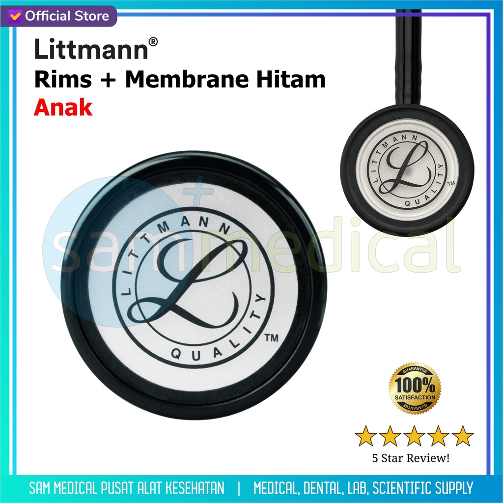 [00120160742] Littmann Spare Part Rims + Membrane Hitam - Anak