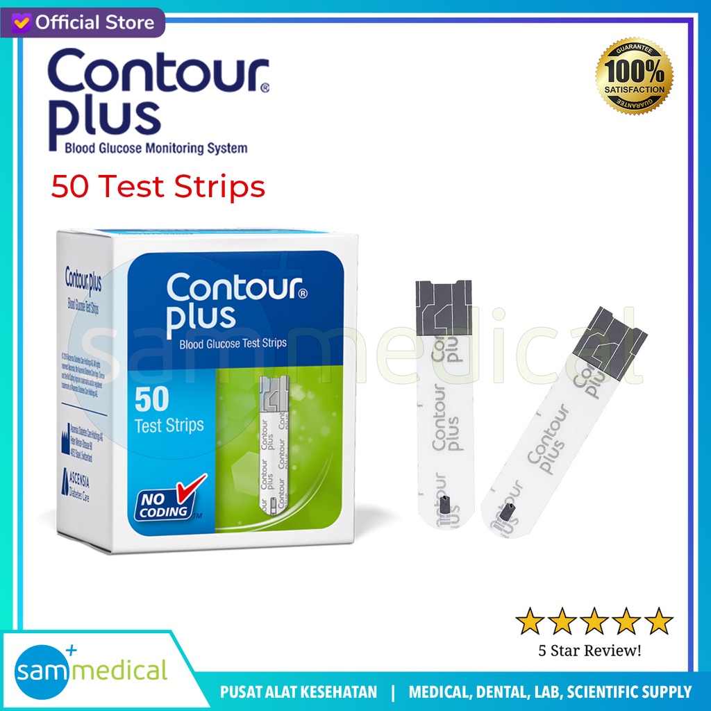 ASCENSIA Contour Plus Strip Gula Darah @50pcs 