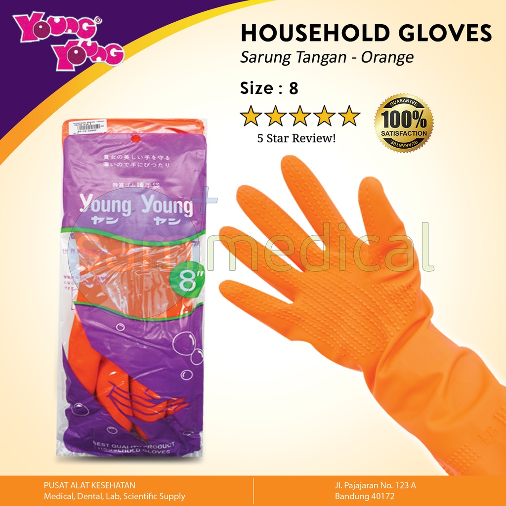 YOUNGYOUNG Sarung Tangan Orange SIZE 8(M)