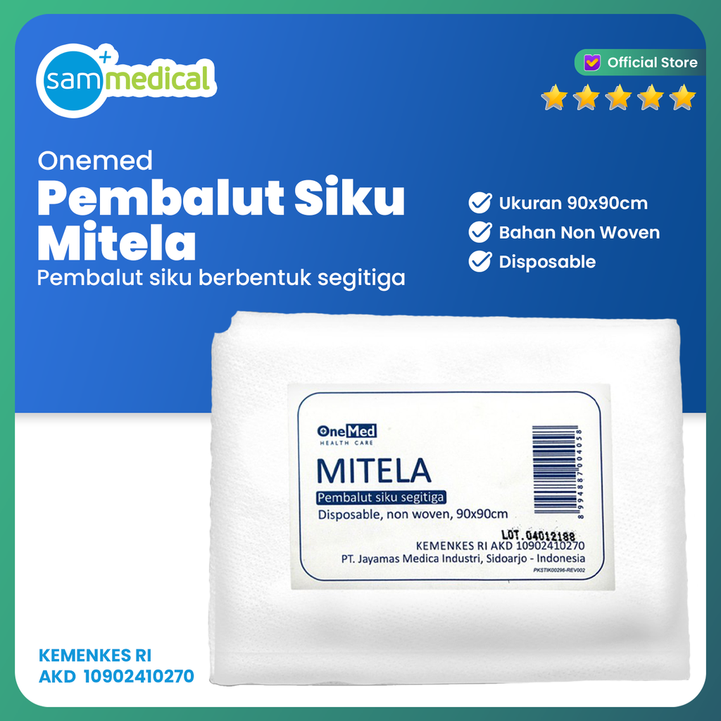 [00120160809] One Med Mitela Pembalut Siku Non Woven 90x90cm