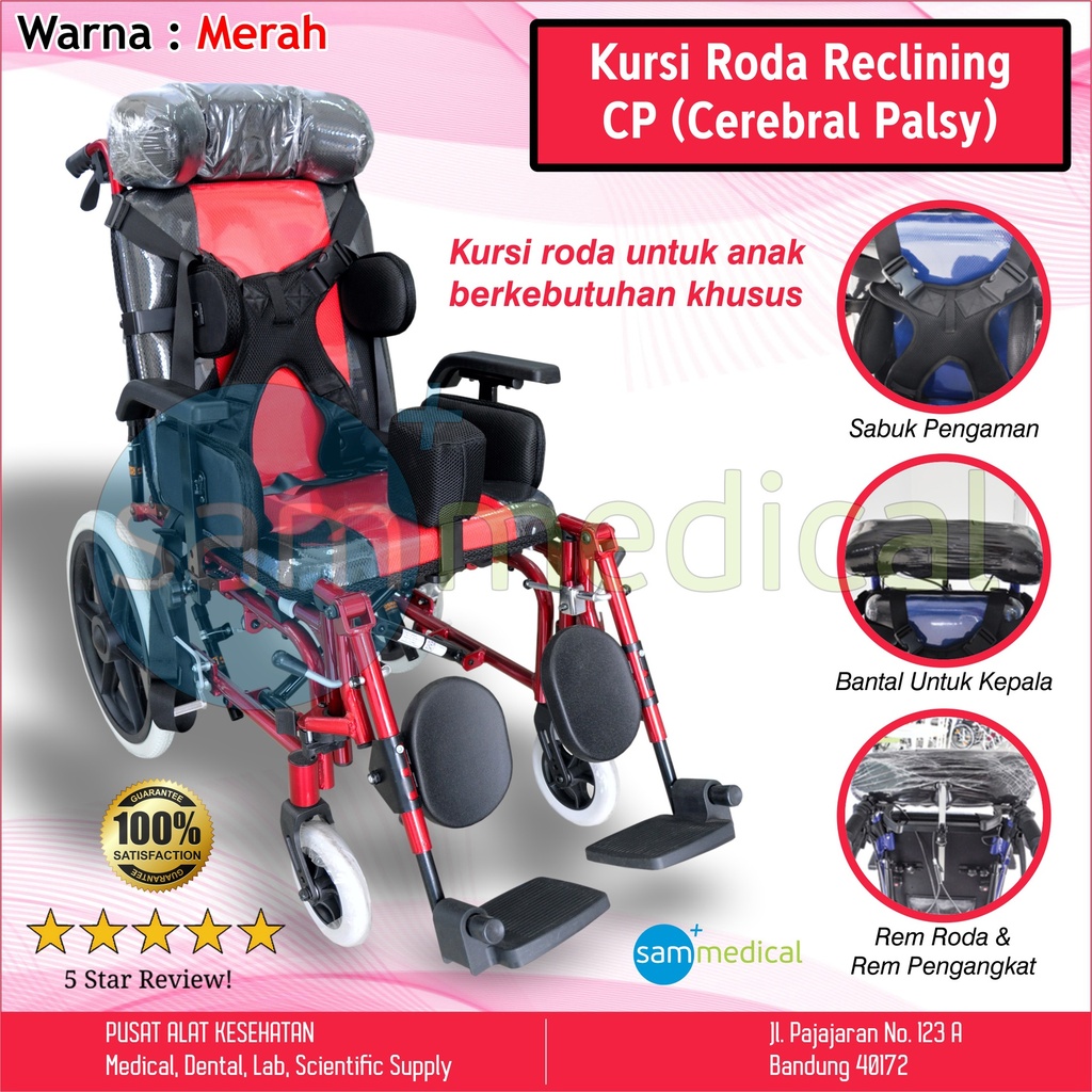Kursi Roda Reclining CP (Cerebral Palsy) - FS 958-37