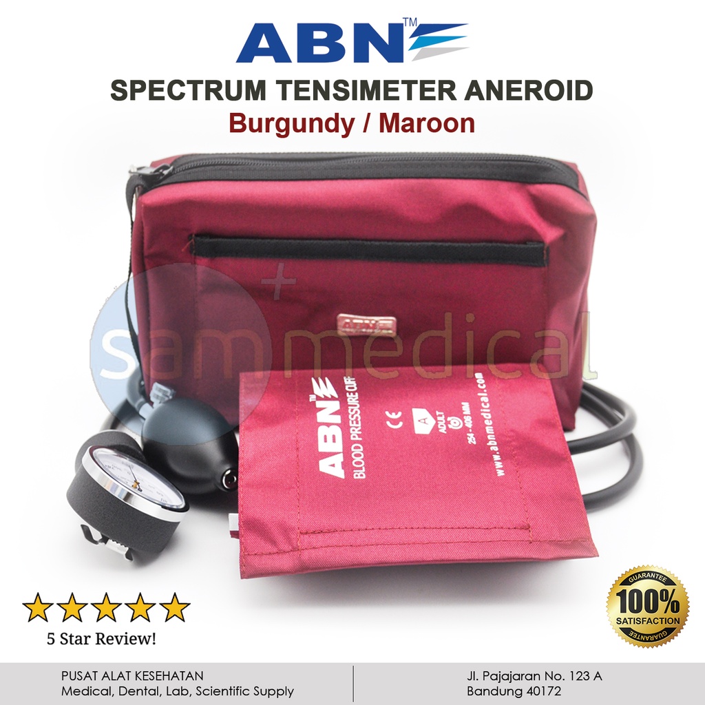 ABN Spectrum Tensimeter Aneroid - Burgundy
