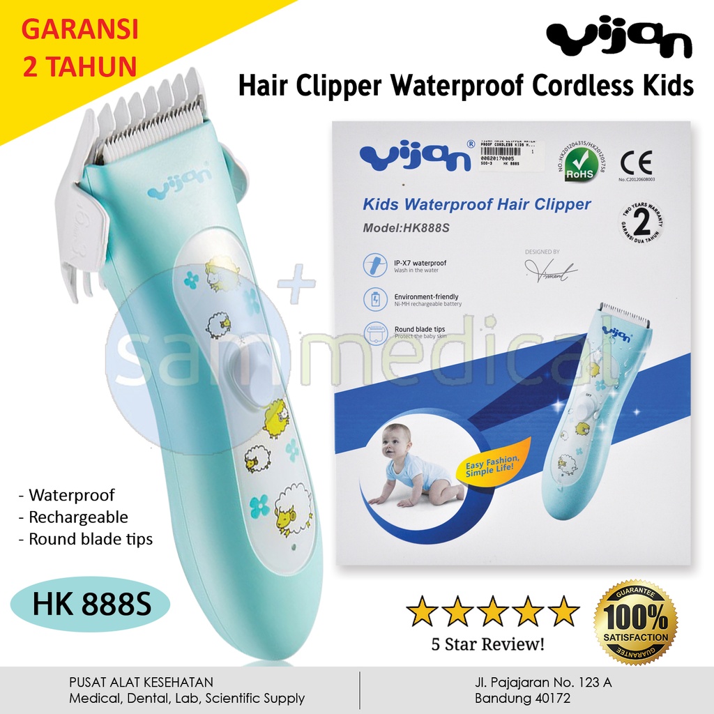 [00620170005] Yijan Hair Clipper Waterproof Cordless Kids HK 888S