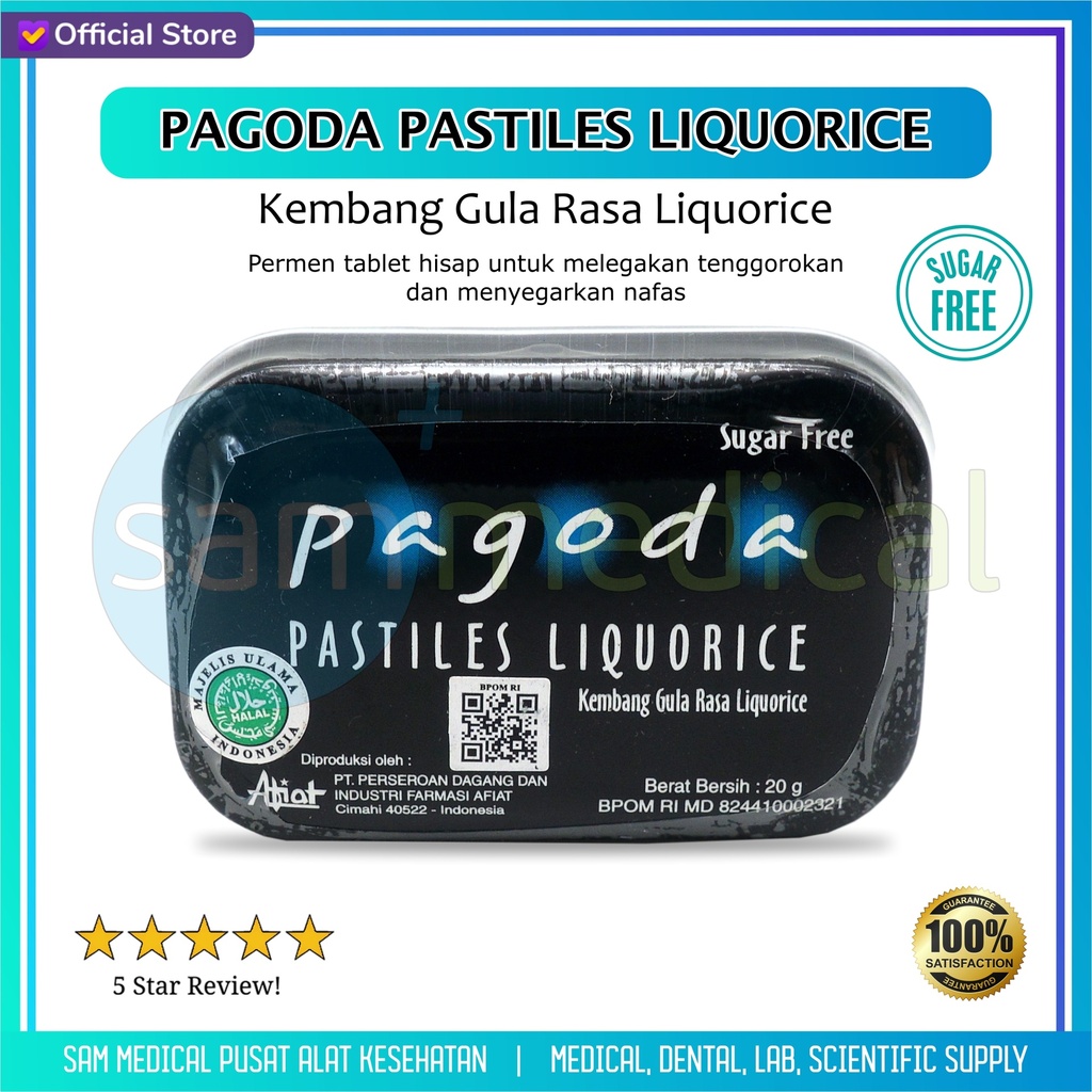 [00220170009] Pagoda Pastilles Liquorice @20gr