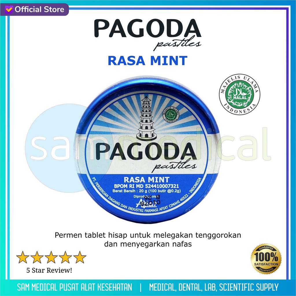 [00220170010] Pagoda Pastilles Mint @20gr