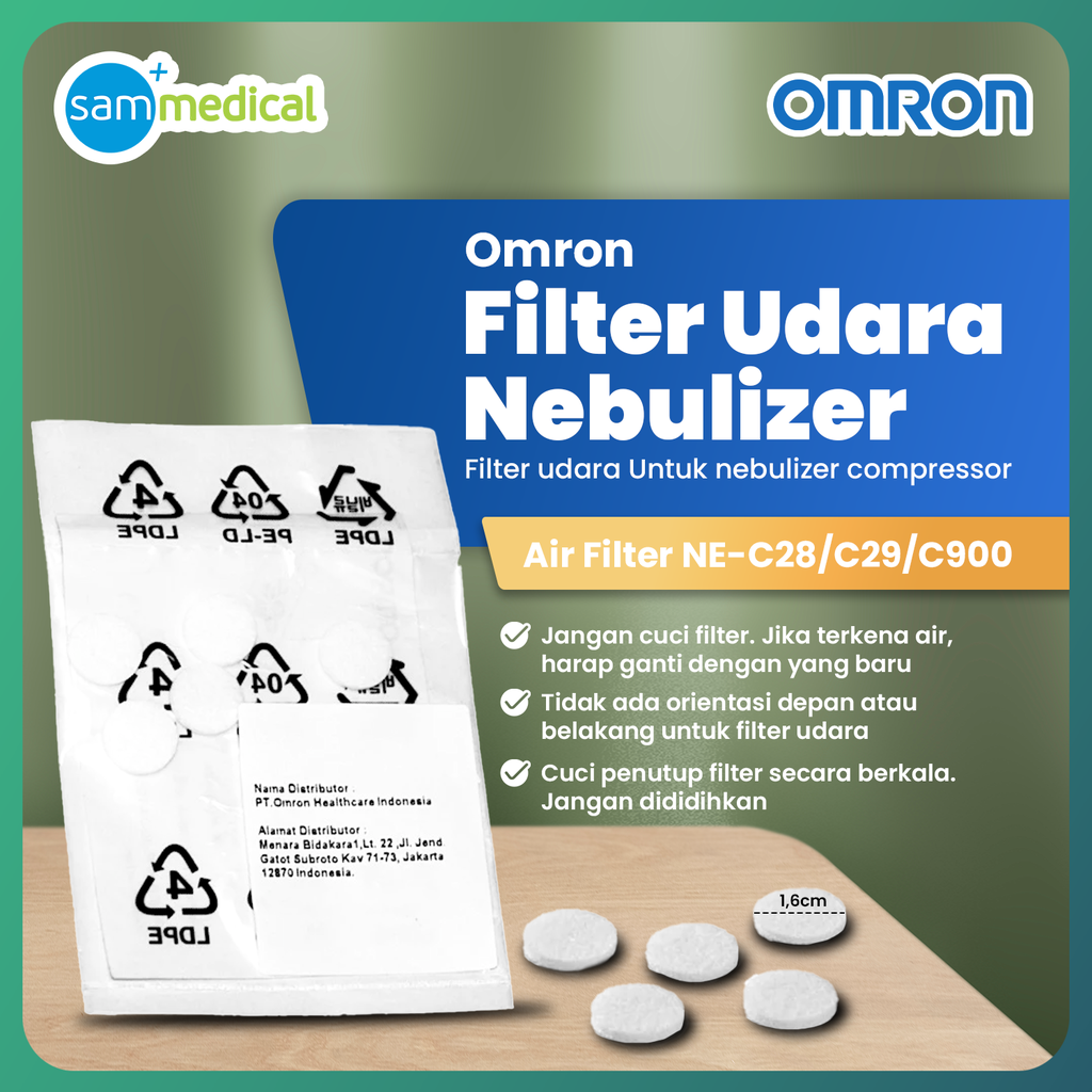 [00120170099] Omron Spare Part - Filter Udara @5pcs/pack