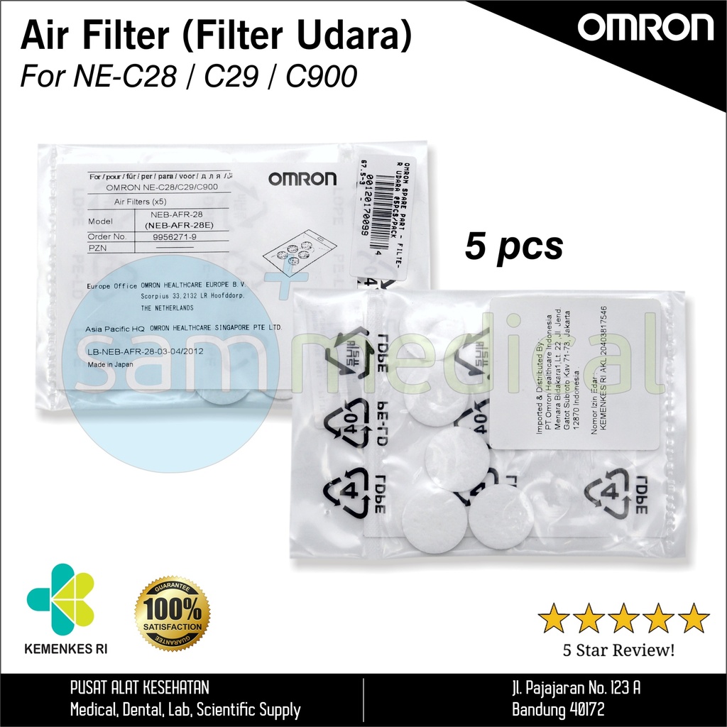Omron Spare Part - Filter Udara @5pcs/pack