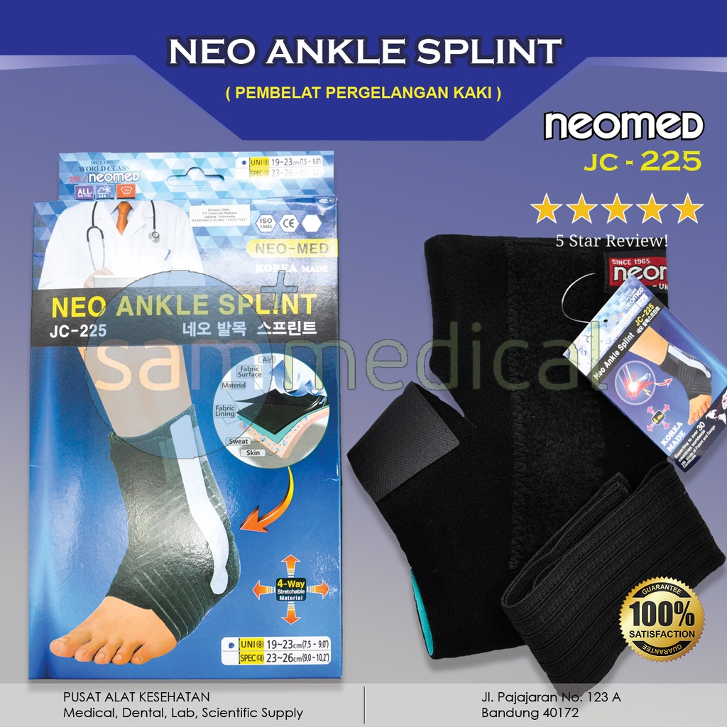 [00120170185] Neomed Neo Ankle Splint UNI - JC225