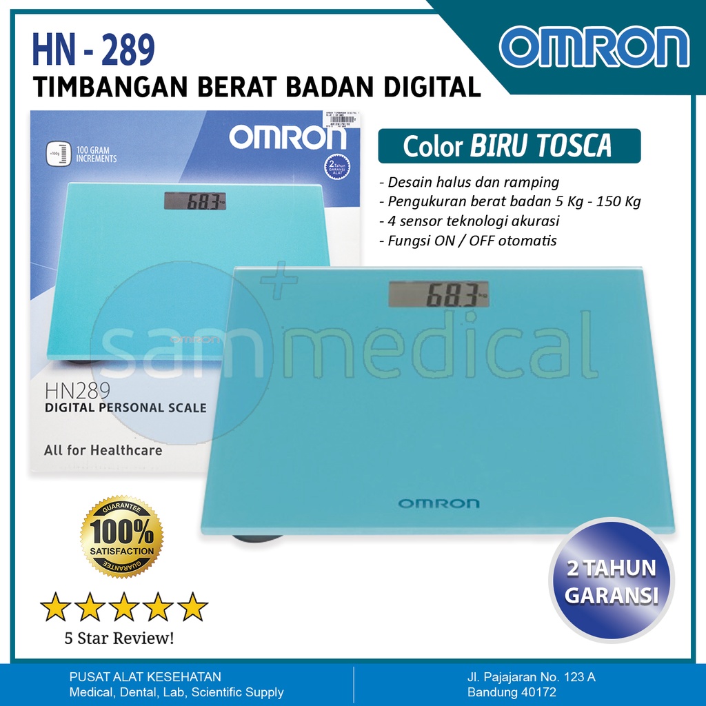[00120170196] Discontinue Omron Timbangan Digital Blue - Hn 289