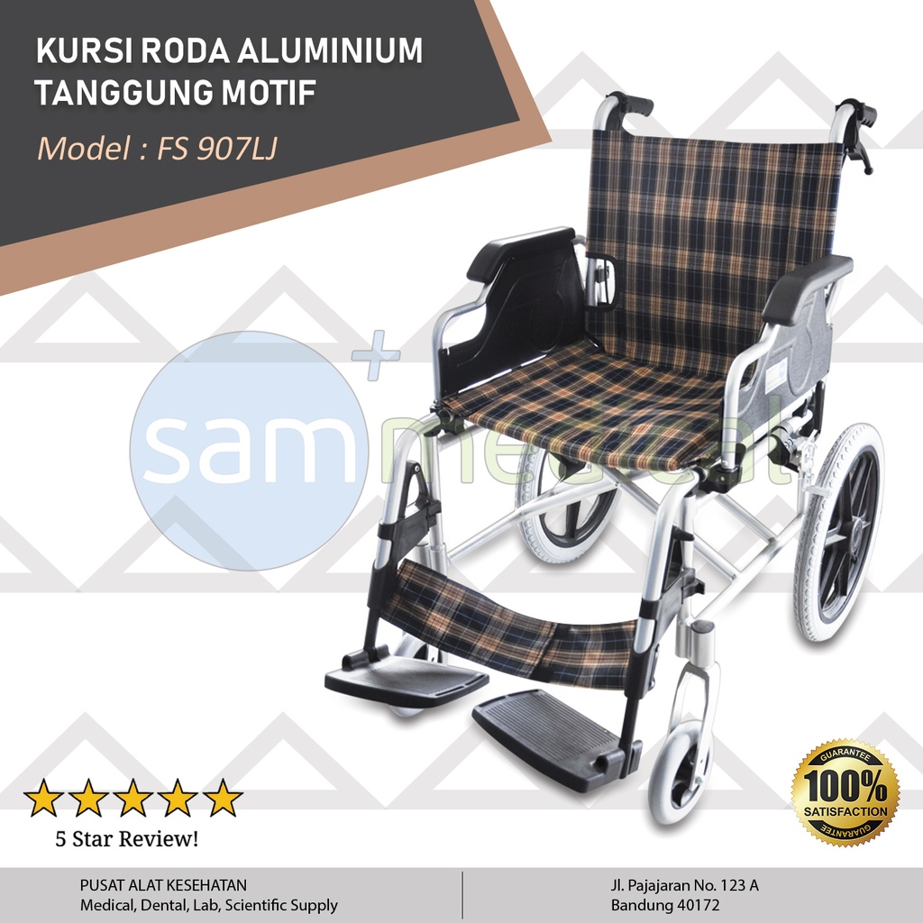 [00120170273] Kursi Roda Allumunium + Roda Tanggung - FS 907LJ