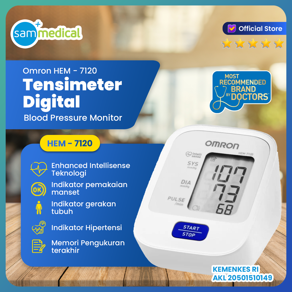 Omron Tensimeter - Lengan Basic - HEM 7120