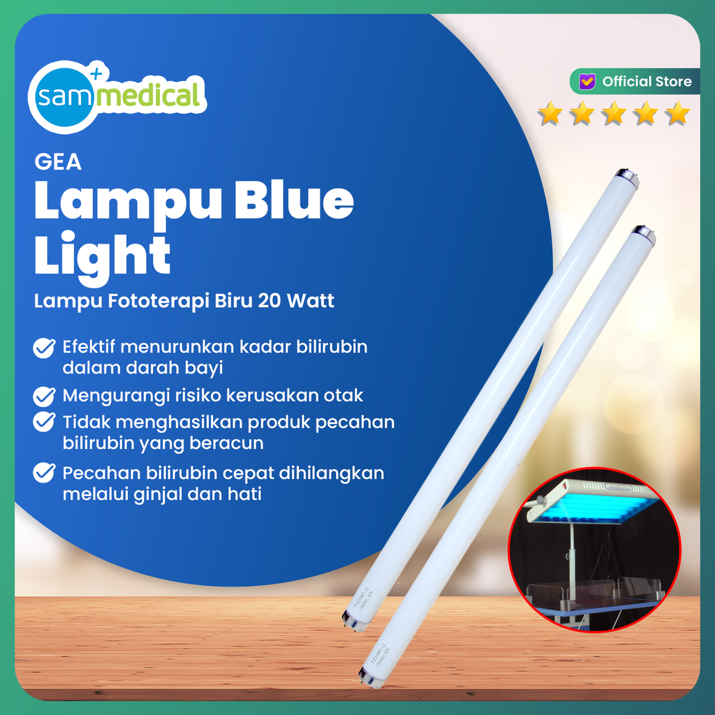 GEA Lampu Blue Light / Lampu Phototerapi 20watt