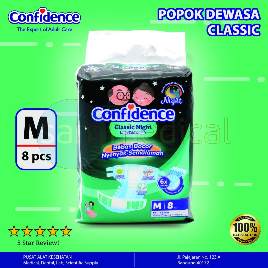 Confidence Adult Classic Night / Prepet Size M @8pcs