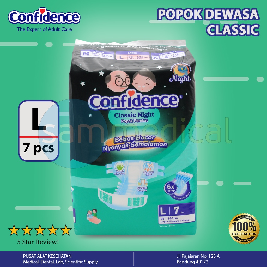 [00120170329] Confidence Adult Classic Night / Prepet Size L @7pcs