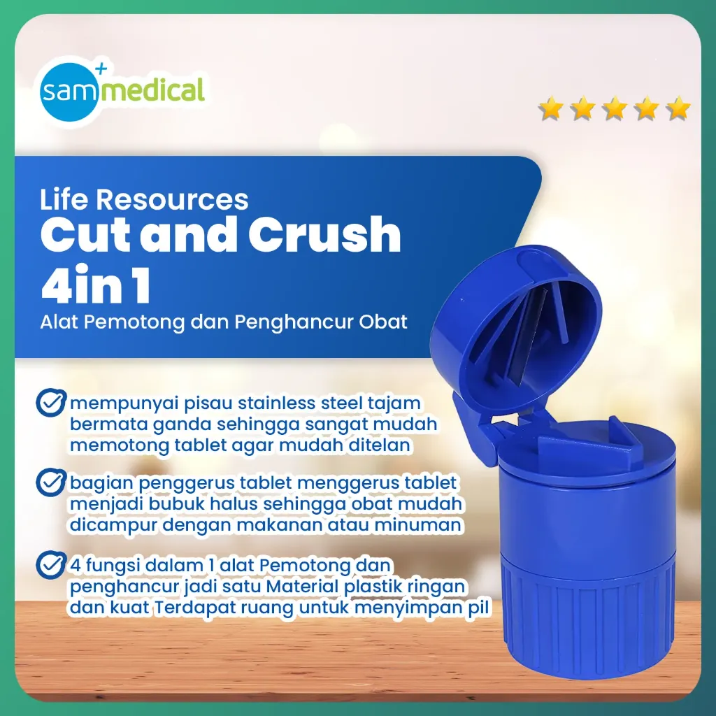 [00120170361] Liferesources Deluxe Cut and Crush 4in1