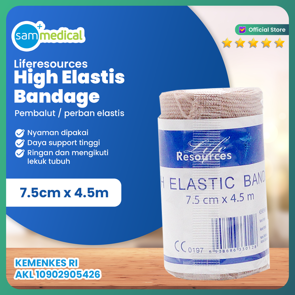 [00120170363] Liferesources Elastis Bandage 3" 7.5cmx4.5