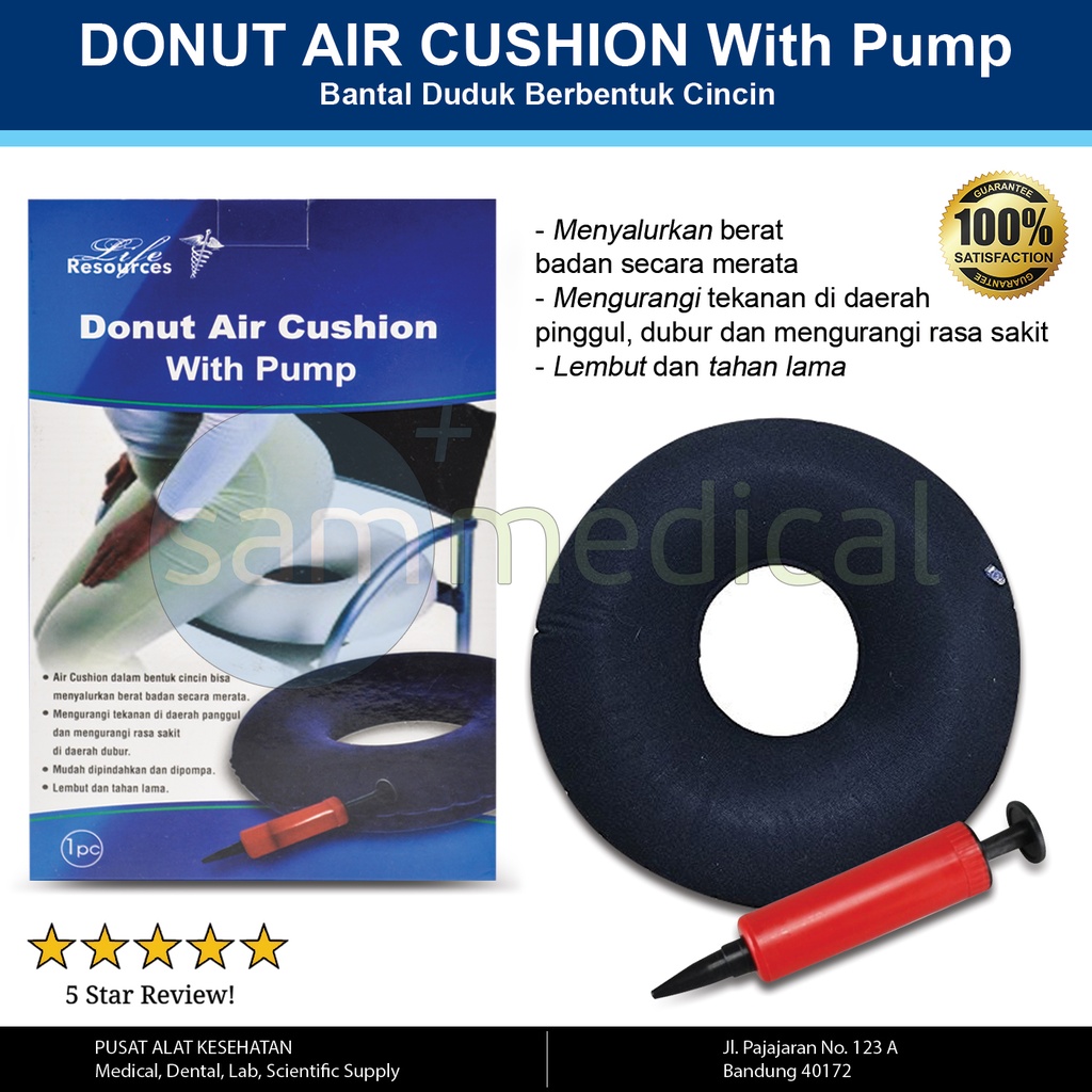 Liferesources Donut Air Cushion with Pump / Bantal Udara
