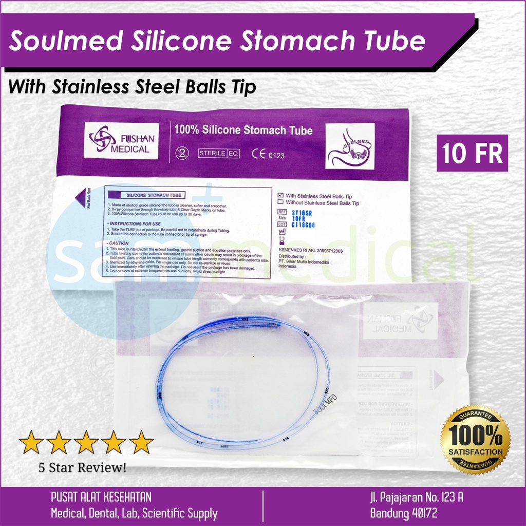 [00120170371] Soulmed Stomach Tube Silicone - 10 FR