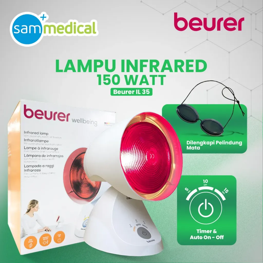[00120170372] Beurer Lampu Infra Red Infrafile Lamp with Timer IL 35