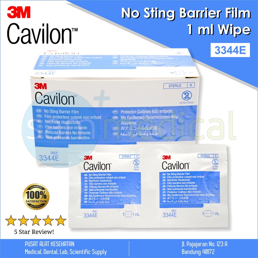 [00120170452] 3M Cavilon No Sting Barrier Film 1ml Wipe pcs - 3344