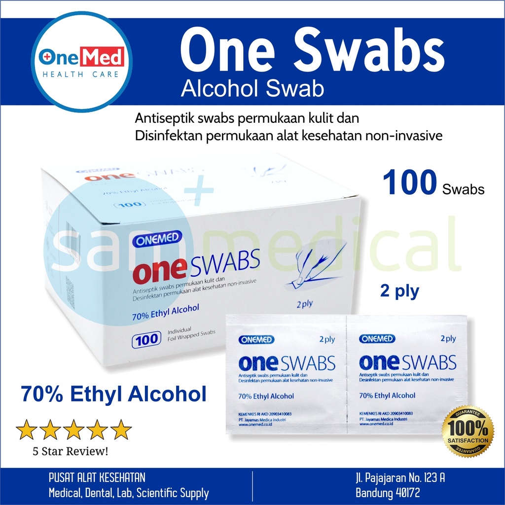One Med Alkohol Swab / One Swab @100pcs