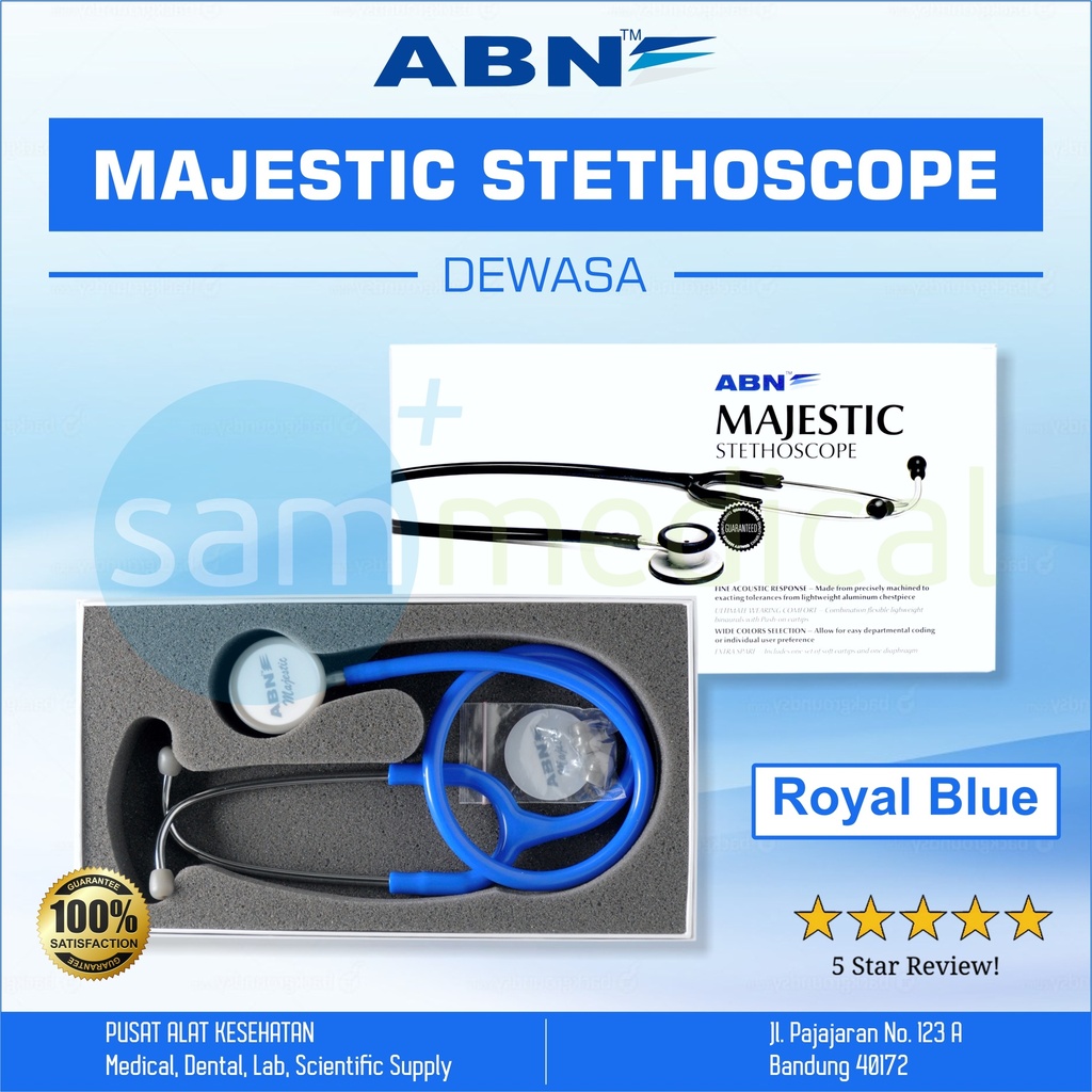 ABN Majestic Stethoscope Dewasa - Royal Blue