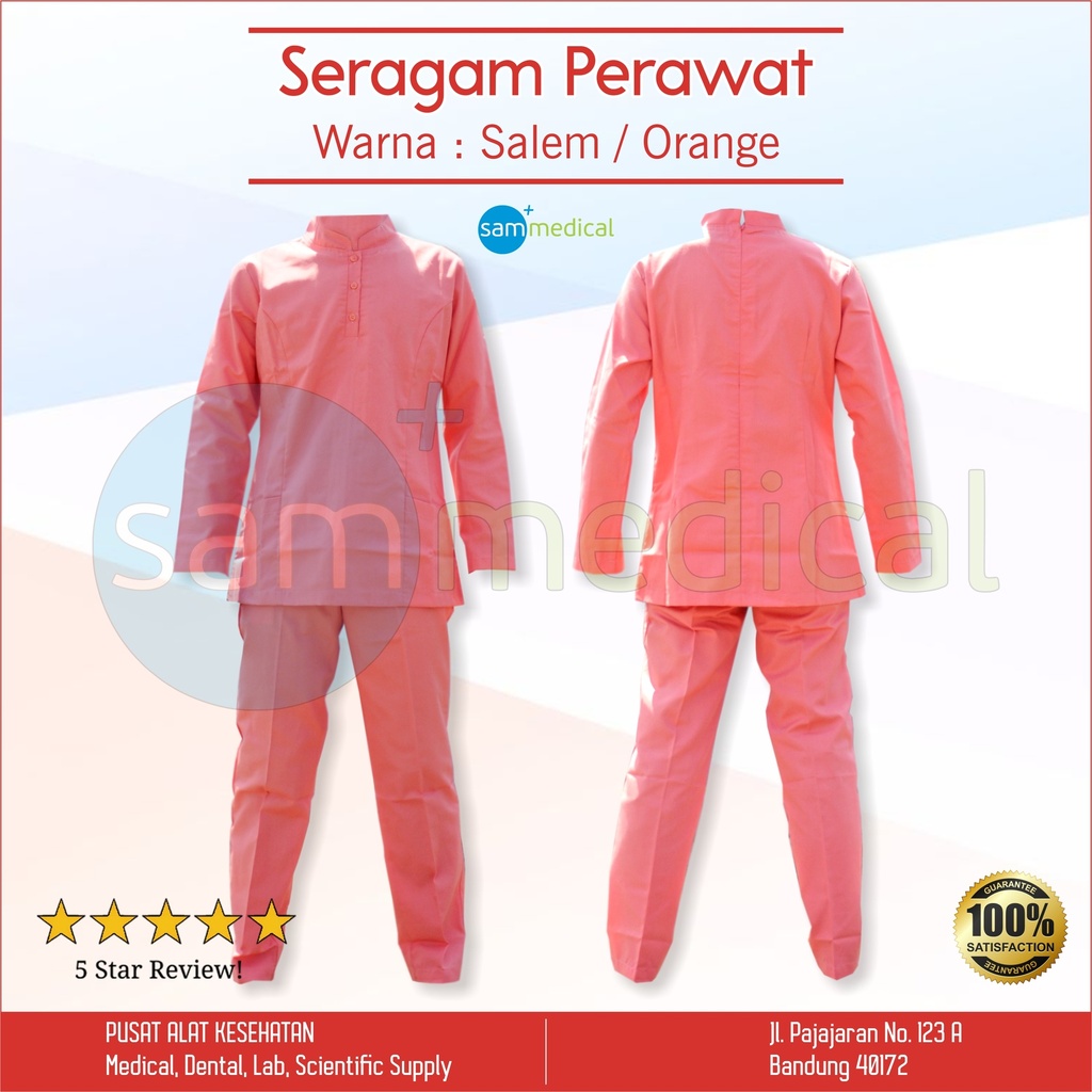 Seragam Perawat Size M - Salem / Orange