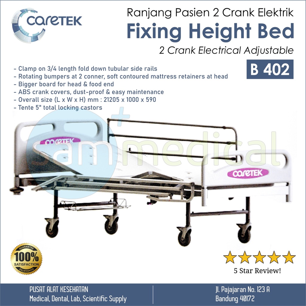 [00120170543] Caretek Hospital Bed 2 Crank Electric B 402