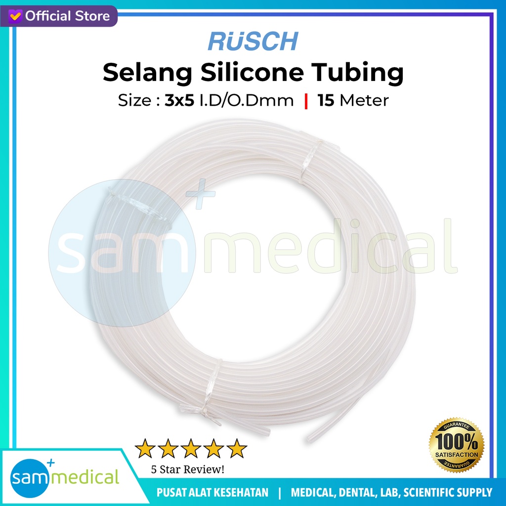 Rusch Selang Silicone - 3mm x 5mm x 15 meter 