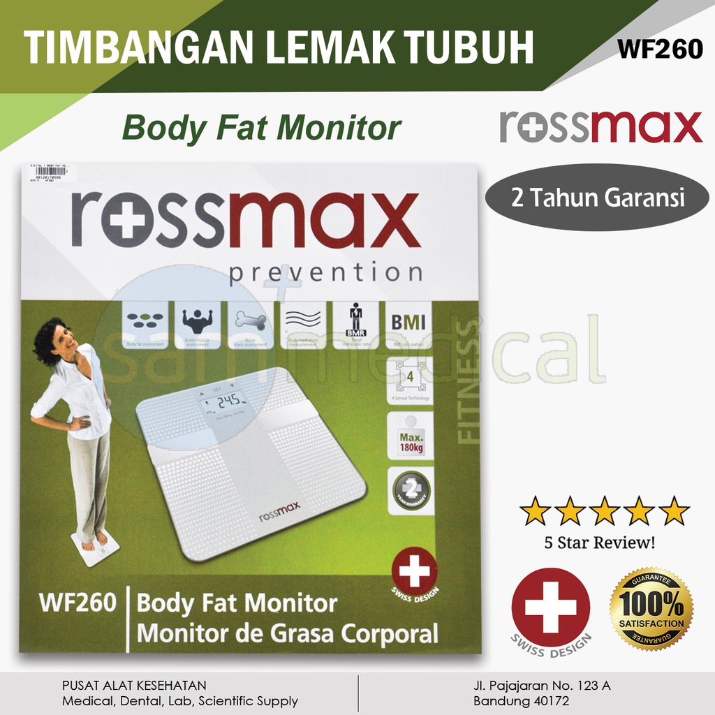 Rossmax Timbangan Badan Digital + Body Fat Monitor WF-260